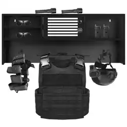 Walmart Police Gear Rack Wall Mounted, Heavy Duty Metal Frame, Plate Carrier Hanger for Police Gift Storage offer