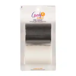 Walmart Goody Sport Athletic Hair Wrap - 2 Ct, Black & White, Tear-and-Wear Pre-Wrap Sweatband offer