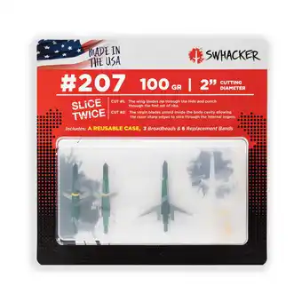 Walmart Swhacker #207 100 grain 2-inch Cut 2-Blade Broadheads (3 Pack) offer