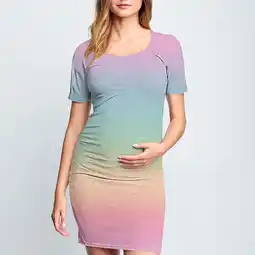 Walmart CaiJunJia Womens 2025 Short Sleeve Summer Maternity Dresses Nursing Gown Breastfeeding Clothes offer