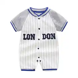 Walmart Baby Onesie Summer Clothes Cotton Crawling Baseball Sports Baby Bodysuit offer