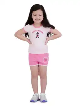 Walmart Minnie Mouse Toddler Girl 3 Piece Knit Short Set, Sizes 12 Months-5T offer