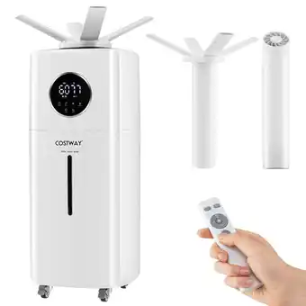 Walmart Costway 2200 sq.ft Whole House Humidifier 5.5Gal Top Fill Cool Mist Humidifier with Wheels offer
