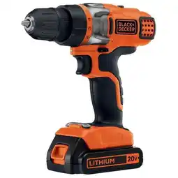 Walmart BLACK+DECKER 20V MAX* Cordless Drill/Driver Variable Speed, (LDX220C) offer