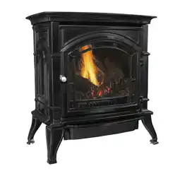 Walmart Ashley VF Cast Painted Flat Black Gas Stove (LP) offer