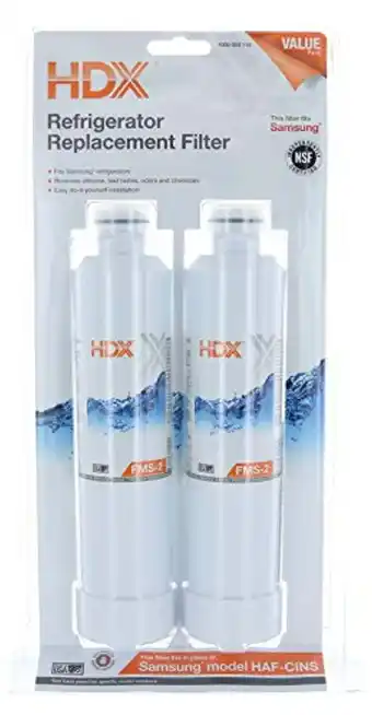 Walmart HDX FMS-2 Replacement Water Filter / Purifier for Samsung Refrigerators (2 Pack) offer
