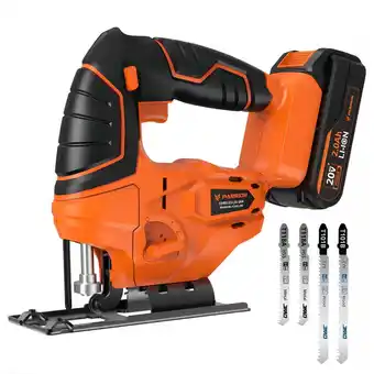 Walmart Parrior CJS03 20V Electric Jigsaw Tool, with 2Ah Battery, 2700RPM Speed offer