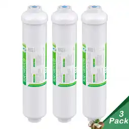 Walmart 3 Pack 10 Inline Post Carbon Water Filter 1/4 Quick Connect for Under Sink RO offer