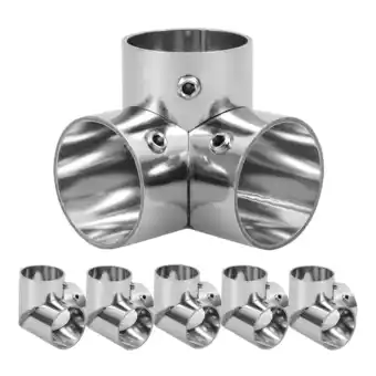 Walmart BERTDOMD 6 Pcs Pipe Connectors 3 Way Pipe Clamps Fence Clamps End Pipe Clamps Canopy Fittings offer