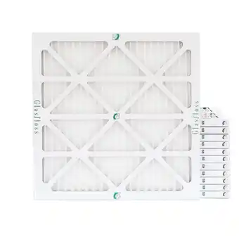 Walmart 12 Pack of 10x10x1 MERV 10 Pleated Air Filters by Glasfloss. Actual Size: 9-1/2 x 9-1/2 x 7/8 offer