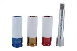 Walmart ABN 1/2 Thin Wall Impact Socket Set - 3 Metric Sockets with Extension and Case offer