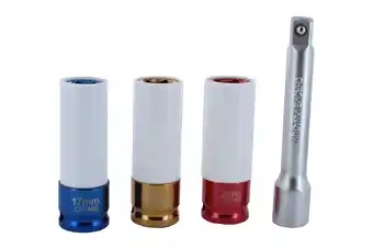 Walmart ABN 1/2 Thin Wall Impact Socket Set - 3 Metric Sockets with Extension and Case offer