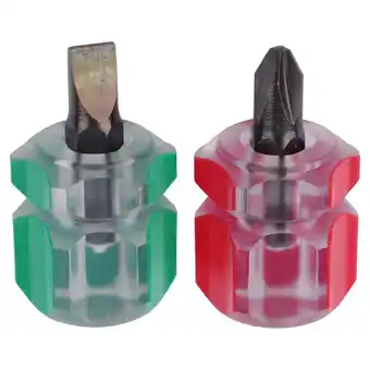 Walmart 2pcs Small Stubby Flat Head /Cross-Head Screw Driver Screwdriver Repair Tools offer