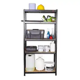 Walmart Dayplus 5-Tier Heavy Duty Metal Shelving, 59 x 28 x 12 Racking Storage Unit Black offer