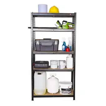 Walmart Dayplus 5-Tier Heavy Duty Metal Shelving, 59 x 28 x 12 Racking Storage Unit Black offer