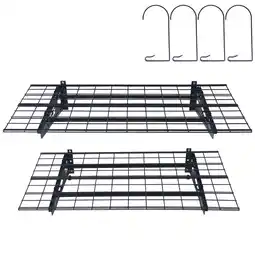 Walmart KFFKFF 2 piece 6x2 ft garage storage wall mounted heavy duty shelving rack offer