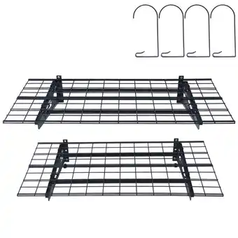 Walmart KFFKFF 2 piece 6x2 ft garage storage wall mounted heavy duty shelving rack offer
