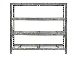 Walmart GLADIATOR 77 WIDE HEAVY DUTY RACK WITH FOUR 24 DEEP SHELVES offer