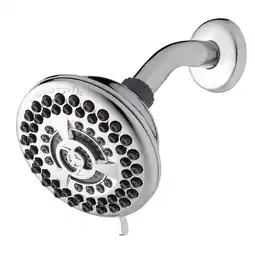 Walmart Waterpik 9-Spray 4.5 in. Single Wall Mount Low Flow Fixed Shower Head in Chrome offer