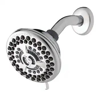 Walmart Waterpik 9-Spray 4.5 in. Single Wall Mount Low Flow Fixed Shower Head in Chrome offer