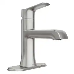 Walmart Moen Liso Spot Resist Brushed Nickel One Handle Bathroom Faucet offer
