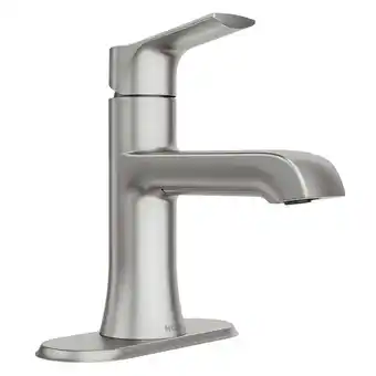 Walmart Moen Liso Spot Resist Brushed Nickel One Handle Bathroom Faucet offer