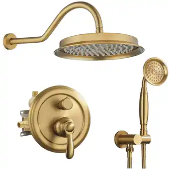 Walmart Retro Complete Shower System With Rough-In Valve With 9 Inches Rain Shower Head offer