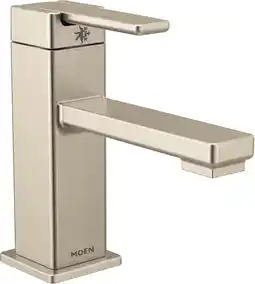 Walmart Moen S6710BN 90 Degree One-Handle Single Hole Modern Bathroom Sink Faucet, Brushed Nickel offer