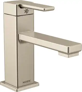 Walmart Moen S6710BN 90 Degree One-Handle Single Hole Modern Bathroom Sink Faucet, Brushed Nickel offer