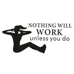 Walmart Zonhebin Gym Workout Quote Exercise Wall Sticker Black offer