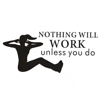 Walmart Zonhebin Gym Workout Quote Exercise Wall Sticker Black offer