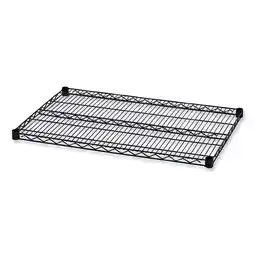 Walmart Alera Industrial Wire Shelving Extra Wire Shelves 36w x 24d Black 2 Shelves/Carton SW583624BL offer