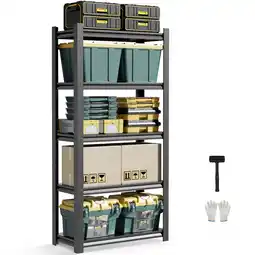 Walmart Welfiya 5-Tier Storage Shelves, Heavy Duty Garage Shelving, 16D*36W*72H offer