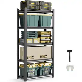 Walmart Welfiya 5-Tier Storage Shelves, Heavy Duty Garage Shelving, 16D*36W*72H offer