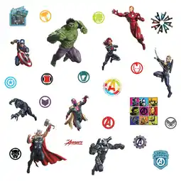 Walmart New Classic Avengers Peel and Stick Wall Decals RMK4289SCS Marvel Superhero Children Room Stickers offer