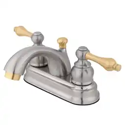 Walmart Kingston Brass KB2609AL 4 in. Centerset Bathroom Faucet, Brushed Nickel/Polished Brass offer
