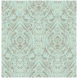 Walmart NuWallpaper Nomad Damask Vinyl Peel And Stick Wallpaper, 216-in by 20.5-in, 30.75 sq. ft offer