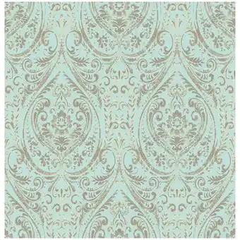 Walmart NuWallpaper Nomad Damask Vinyl Peel And Stick Wallpaper, 216-in by 20.5-in, 30.75 sq. ft offer