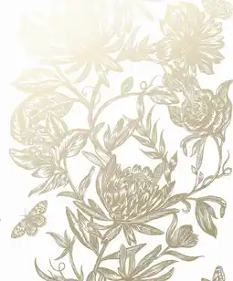 Walmart Advantage Marquis Gold Floral Unpasted Vinyl Wallpaper, 20.5-in by 33-ft, 56.4 sq. ft offer