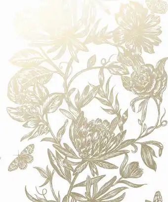 Walmart Advantage Marquis Gold Floral Unpasted Vinyl Wallpaper, 20.5-in by 33-ft, 56.4 sq. ft offer