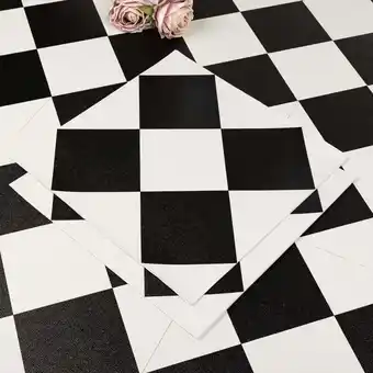 Walmart Abyssaly 12×12 Self - Adhesive Black and White Checkered Floor Tiles for Bathroom Kitchen, 10Pcs offer