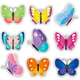 Walmart BeYumi Butterfly Cutouts Springtime Bulletin Board Wall Decals (45 Count) offer