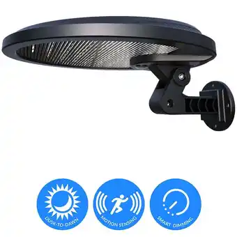 Walmart eLEDing Fixture Motion Activated Outdoor LED Solar Security Floodlight in Black offer