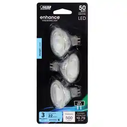 Walmart Feit Enhance MR16 GU5.3 LED Bulb Daylight 50 Watt Equivalence 3 pk offer
