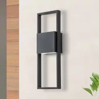 Walmart C Cattleya 2-Light Matte Black LED Outdoor Wall Lantern Sconce offer