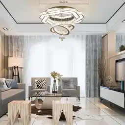 Walmart Modern Crystal LED Ceiling Light Chandelier Flush Mount Pendant Lamp Lighting Fixture offer