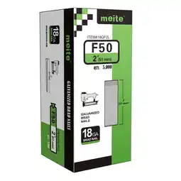 Walmart MEITE 18 Gauge Galvanized Collated Nails, 2 Inch (50mm), 5,000 Pcs/Box offer