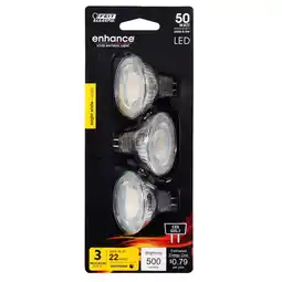 Walmart FEIT ELECTRIC BP/EXN/930CA/3 Feit, 3 Pack, 6.6W, Soft White, MR16, LED, 50W Equivalent Bulb offer