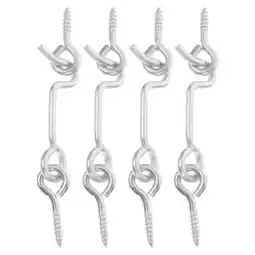 Walmart 4 Sets Hook And Eye Latch Carbon Steel Door Eye Latch Cabin Door Safety Latch offer