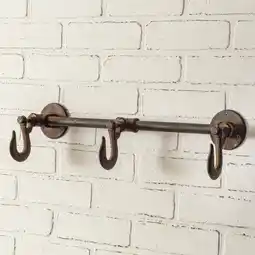 Walmart CTW Home 420167 Industrial Three Hook Wall Rack offer